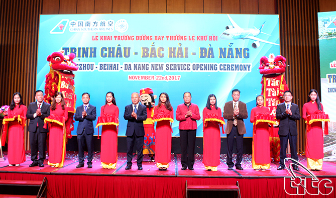 Khai trương đường bay Đà Nẵng - Bắc Hải - Trịnh Châu