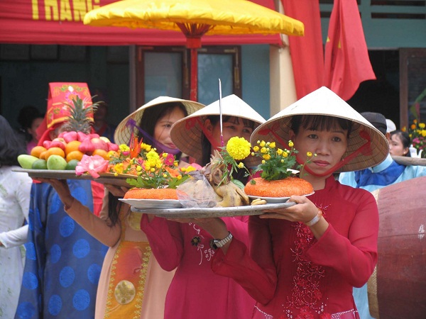 Làng rau Trà Quế ở phố Hội nô nức tổ chức lễ cúng Cầu bông