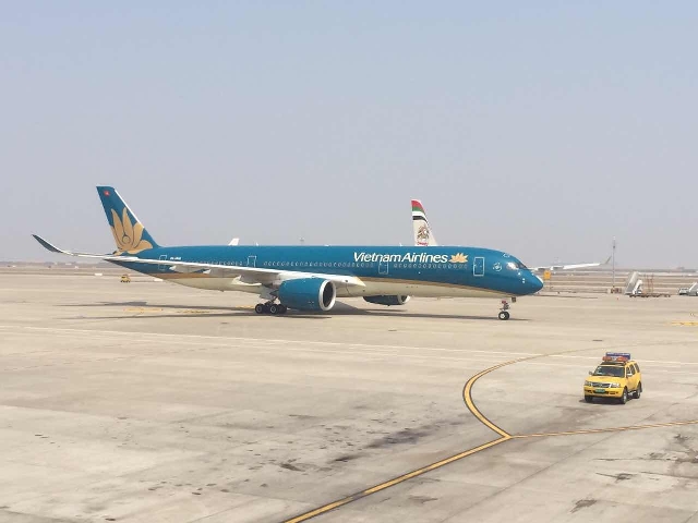 Vietnam Airlines khai thác Airbus A350 trên đường bay giữa TP. Hồ Chí Minh và Thượng Hải